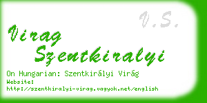 virag szentkiralyi business card