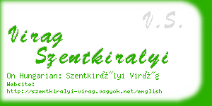 virag szentkiralyi business card